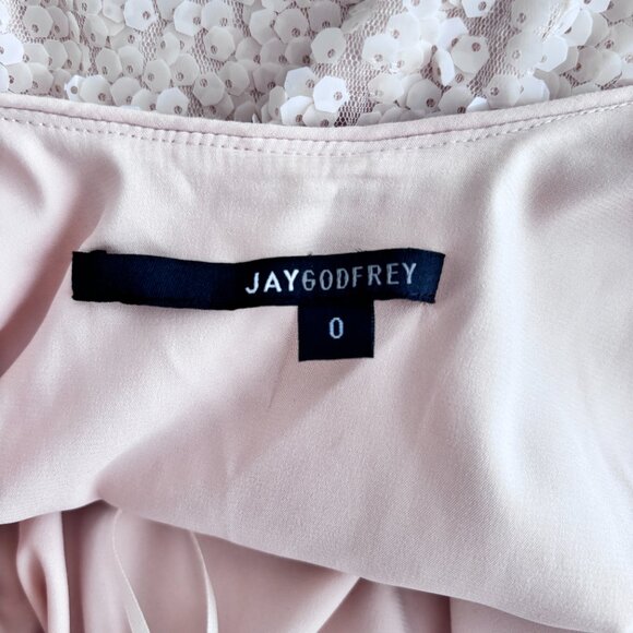 JAYGODFREY Betty Sequin Shift Dress in Blush - Picture 8 of 8